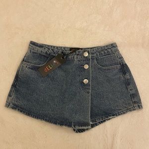 Denim skort